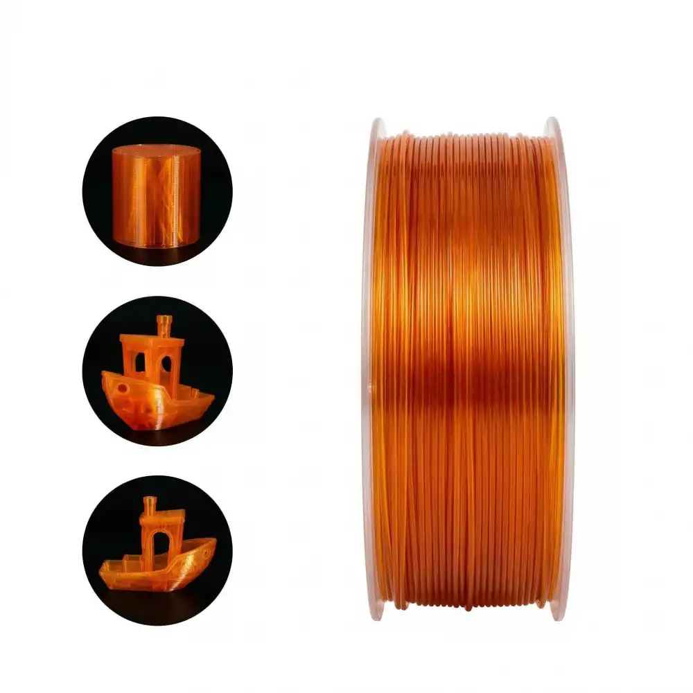 RhinoLab PETG SemiFlex Filament - Transparent Orange