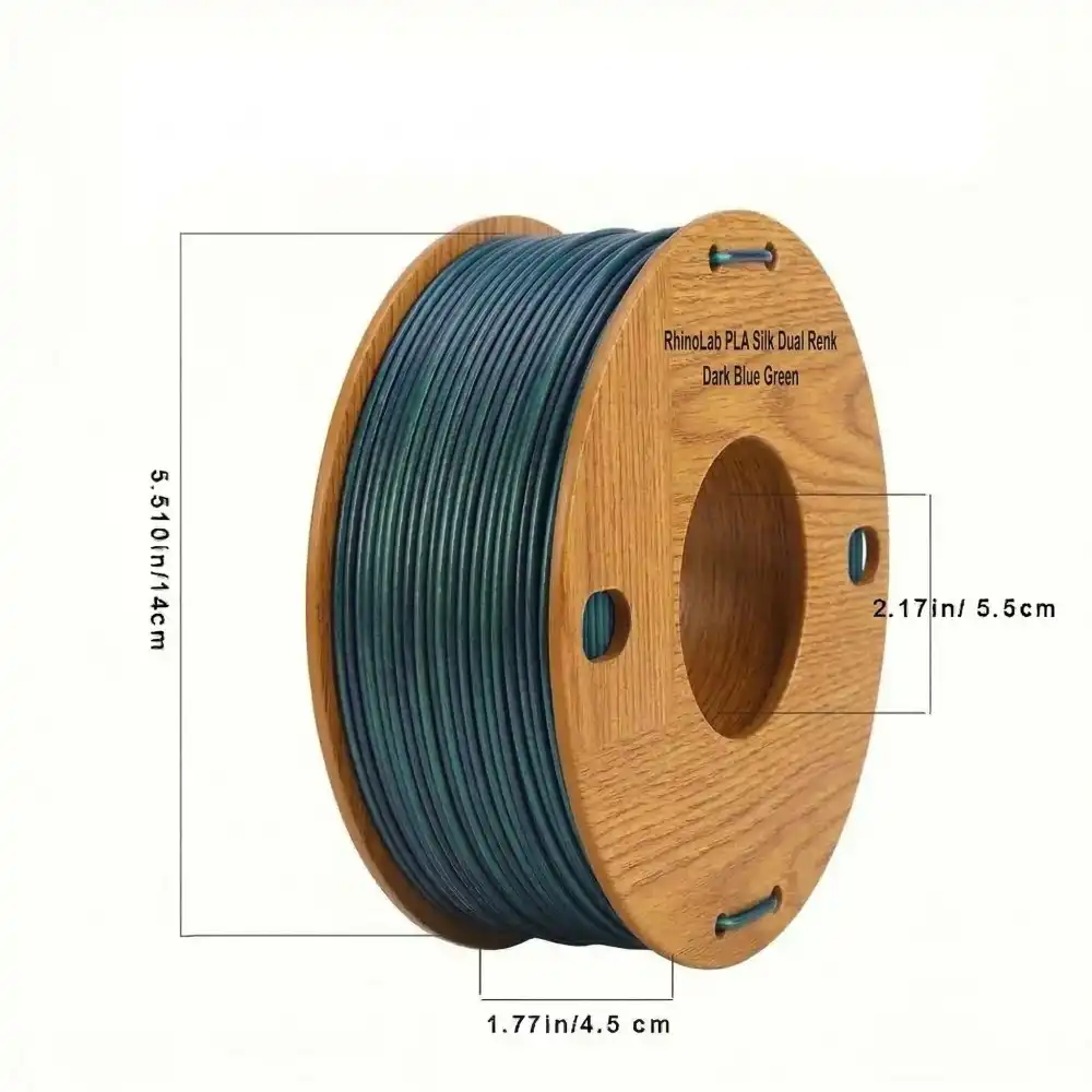 RhinoLab PLA Silk Dual Renk Filament - Dark Blue Green 250gr