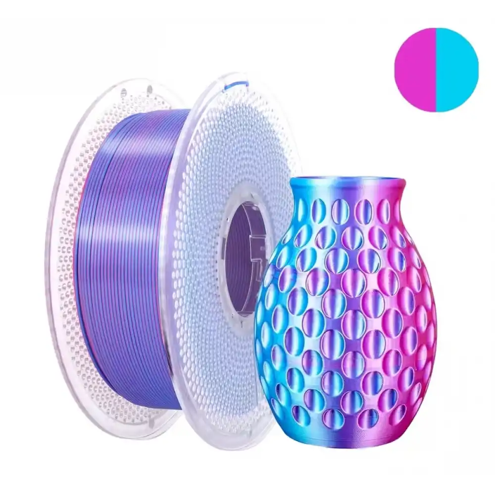 RhinoLab PLA Silk Dual Renk Filament - Rose Sky Blue