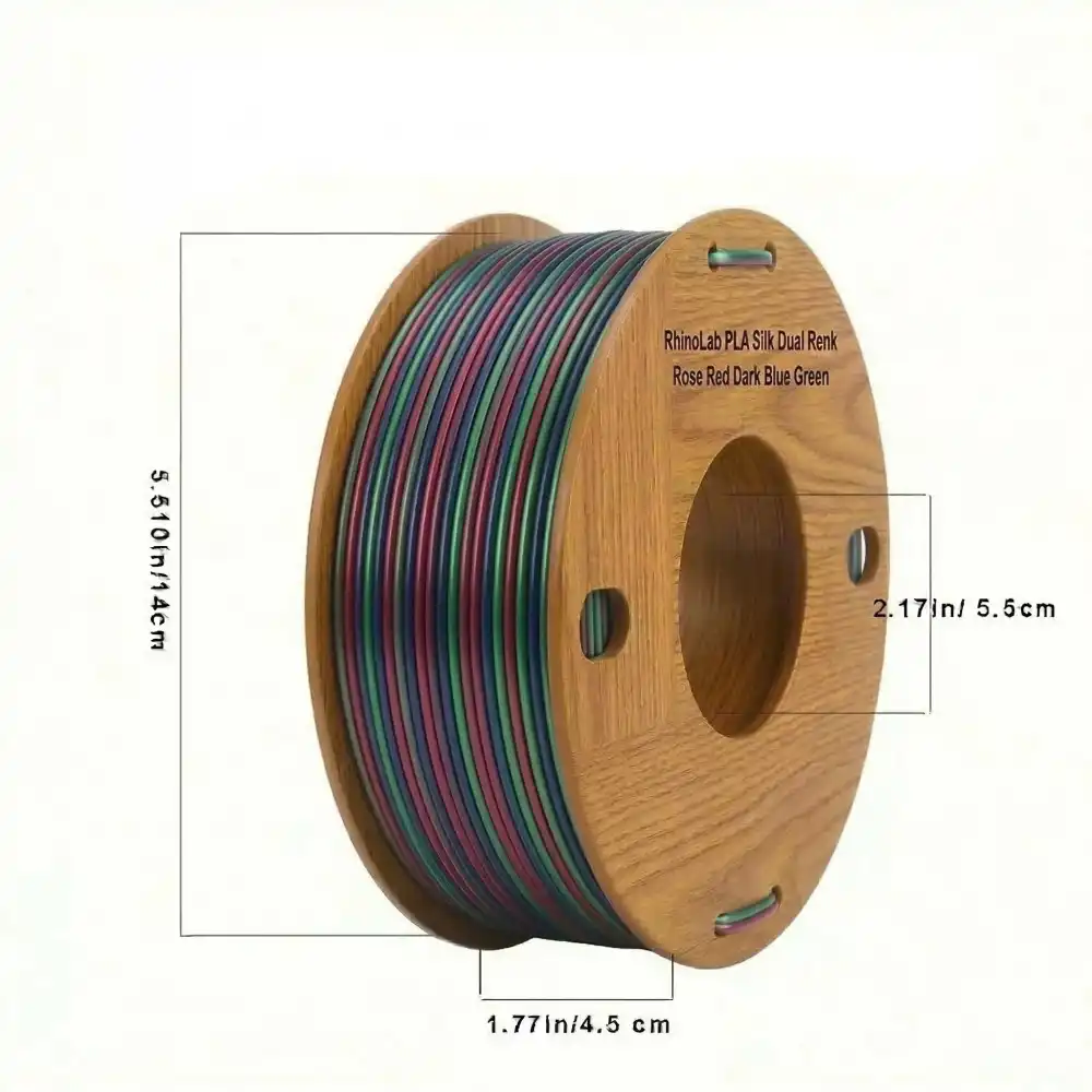RhinoLab PLA Silk Mystic Renk Filament - Rose Red Dark Blue Green 250gr