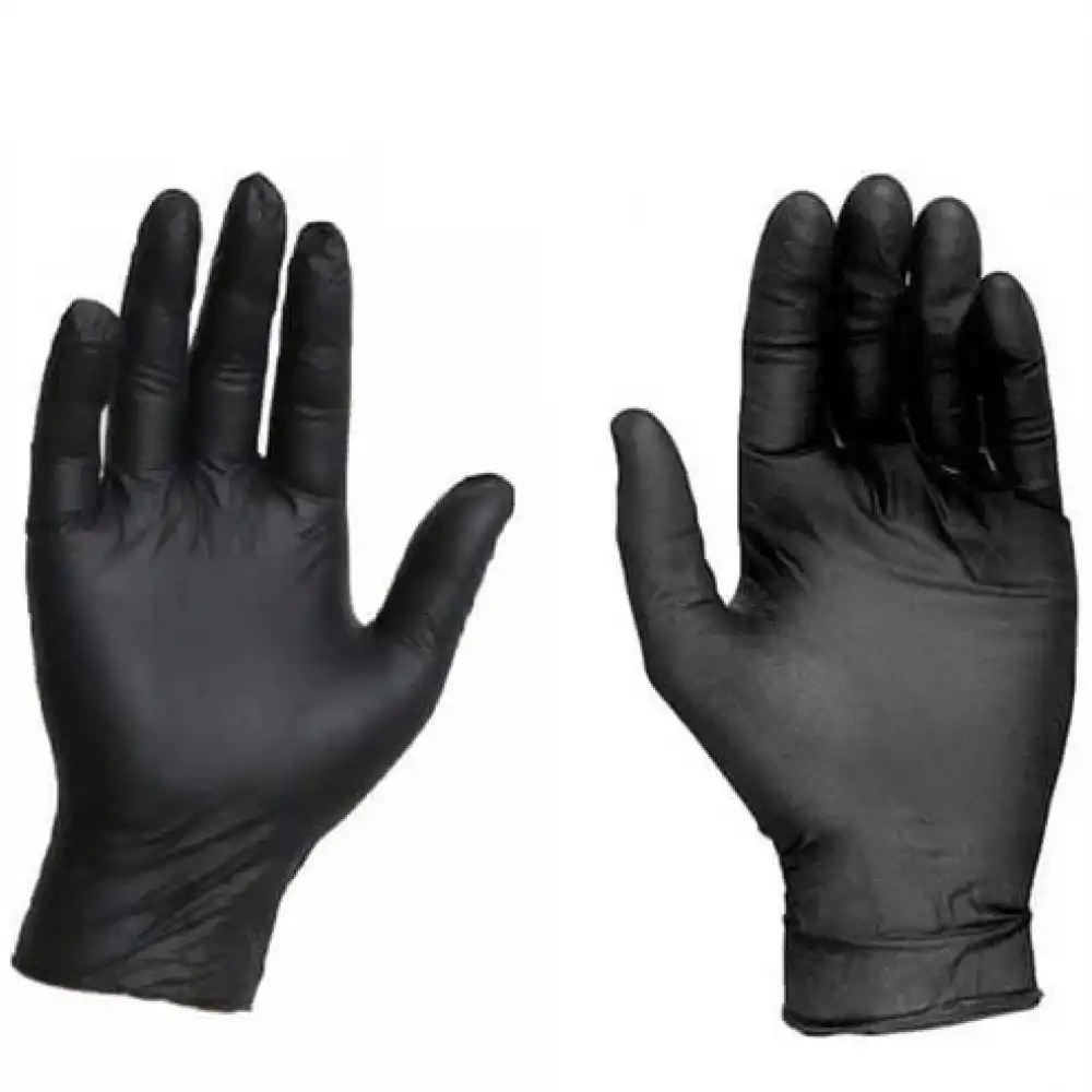Siyah Nitril Pudrasız Eldiven 10 Adet