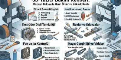 3D Yazıcı Bakım Rehberi: Düzenli Bakım ile Uzun Ömür ve Yüksek Kalite