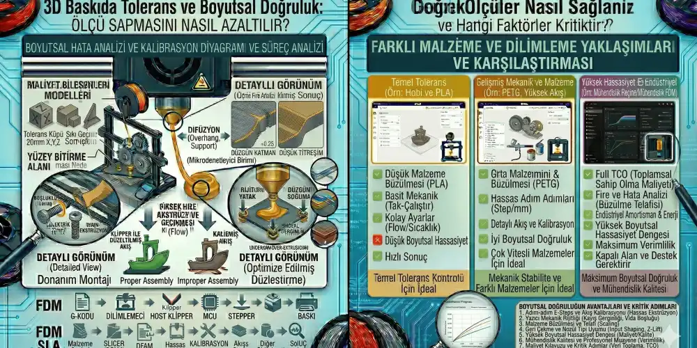 3D Baskıda Tolerans ve Boyutsal Doğruluk: Ölçü Sapmasını Nasıl Azaltılır?