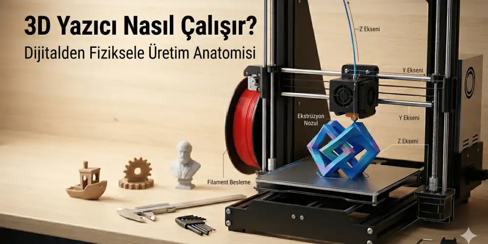 3D Yazıcı Nasıl Çalışır? Dijitalden Fiziksele Üretim Anatomisi