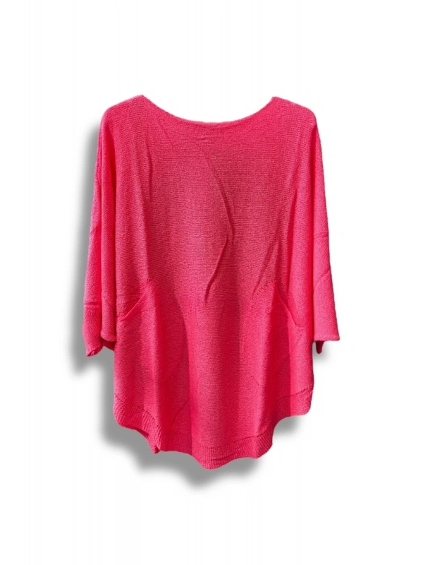 Merserize Triko Oversize Bluz - 38-52 Beden Uyumlu - Salaş Kazak