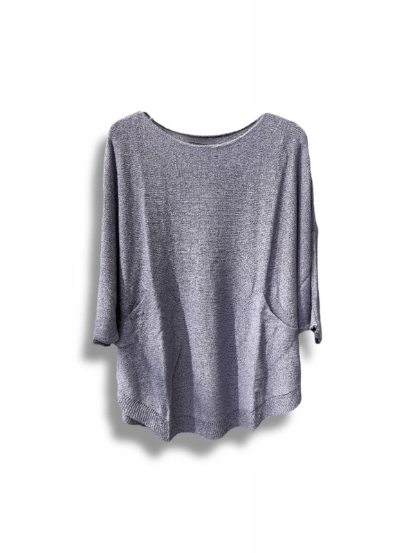 Merserize Triko Oversize Bluz - 38-52 Beden Uyumlu - Salaş Kazak