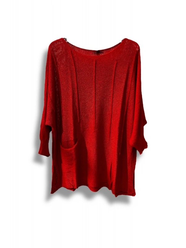 Oversize Merserize Triko Bluz | 38-52 Beden Uyumlu