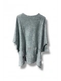 %100 Pamuk Triko Tunik Bluz– 38-52 Beden Uyumlu-Gri