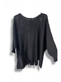 Kadın Oversize Merserize Triko Bluz | Salaş Tunik | 38-52 Beden Uyumlu