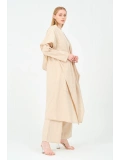 kapüşonlu kimono pantolon takım