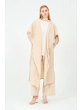 Kapüşonlu pantolon kimono takım