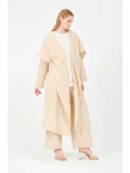 Kapüşonlu pantolon kimono takım
