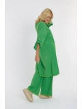 Keten düğmeli oversize italyan ikili takım-Yeşil