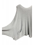 Merserize oversize asimetrik tek cepli triko