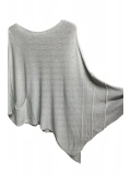 Merserize oversize asimetrik tek cepli triko