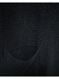 Merserize oversize asimetrik tek cepli triko-Siyah