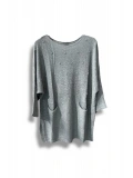 Merserize Triko Kadın Oversize Tunik - 38-52 Beden Uyumlu Standart Beden