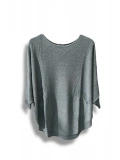 Merserize Triko Oversize Bluz - 38-52 Beden Uyumlu - Salaş Kazak