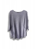 Merserize Triko Oversize Bluz - 38-52 Beden Uyumlu - Salaş Kazak