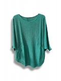 Merserize Triko Oversize Bluz - 38-52 Beden Uyumlu - Salaş Kazak