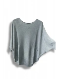 Merserize Triko Oversize Bluz - 38-52 Beden Uyumlu - Salaş Kazak