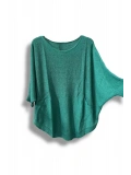 Merserize Triko Oversize Bluz - 38-52 Beden Uyumlu - Salaş Kazak