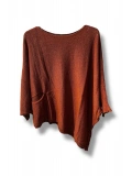 Oversize Cepli Merserize Bluz | 38-52 Beden Uyumlu Rahat Kalıp Triko