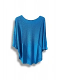 Oversize Cepli Merserize Bluz | 38-52 Beden Uyumlu Rahat Kalıp Triko
