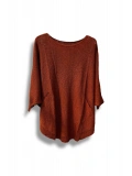 Oversize Cepli Merserize Bluz | 38-52 Beden Uyumlu Rahat Kalıp Triko