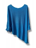 Oversize Cepli Merserize Bluz | 38-52 Beden Uyumlu Rahat Kalıp Triko