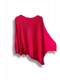 Oversize Cepli Merserize Bluz | 38-52 Beden Uyumlu Rahat Kalıp Triko