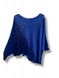 Oversize Cepli Merserize Bluz | 38-52 Beden Uyumlu Rahat Kalıp Triko