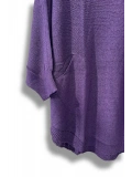 Oversize Cepli Merserize Bluz | 38-52 Beden Uyumlu Rahat Kalıp Triko