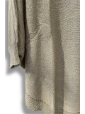 Oversize Cepli Merserize Bluz | 38-52 Beden Uyumlu Rahat Kalıp Triko