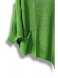 Oversize Cepli Merserize Bluz | 38-52 Beden Uyumlu Rahat Kalıp Triko