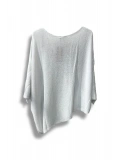 Oversize Cepli Merserize Bluz | 38-52 Beden Uyumlu Rahat Kalıp Triko