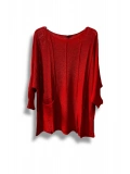 Oversize Merserize Triko Bluz | 38-52 Beden Uyumlu