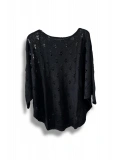 Oversize Merserize Triko Bluz - Delikli Desenli Kazak (38-52 Beden)