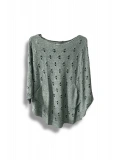 Oversize Merserize Triko Bluz - Delikli Desenli Kazak (38-52 Beden)