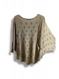 Oversize Merserize Triko Bluz - Delikli Desenli Kazak (38-52 Beden)