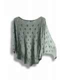 Oversize Merserize Triko Bluz - Delikli Desenli Kazak (38-52 Beden)