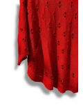 Oversize Merserize Triko Bluz - Delikli Desenli Kazak (38-52 Beden)
