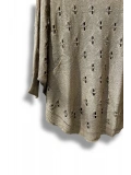 Oversize Merserize Triko Bluz - Delikli Desenli Kazak (38-52 Beden)