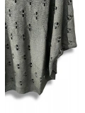 Oversize Merserize Triko Bluz - Delikli Desenli Kazak (38-52 Beden)