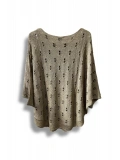 Oversize Merserize Triko Bluz - Delikli Desenli Kazak (38-52 Beden)