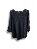 Oversize Merserize Triko Bluz - Delikli Desenli Kazak (38-52 Beden)