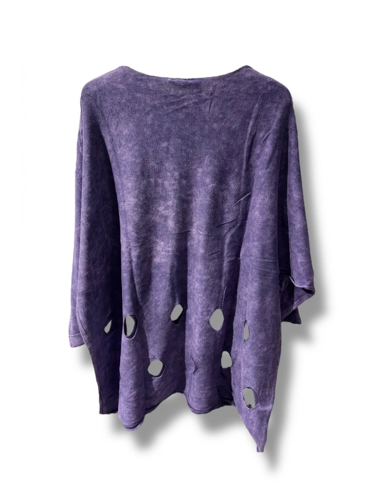 %100 Pamuk Triko Tunik Bluz– 38-52 Beden Uyumlu -Mor
