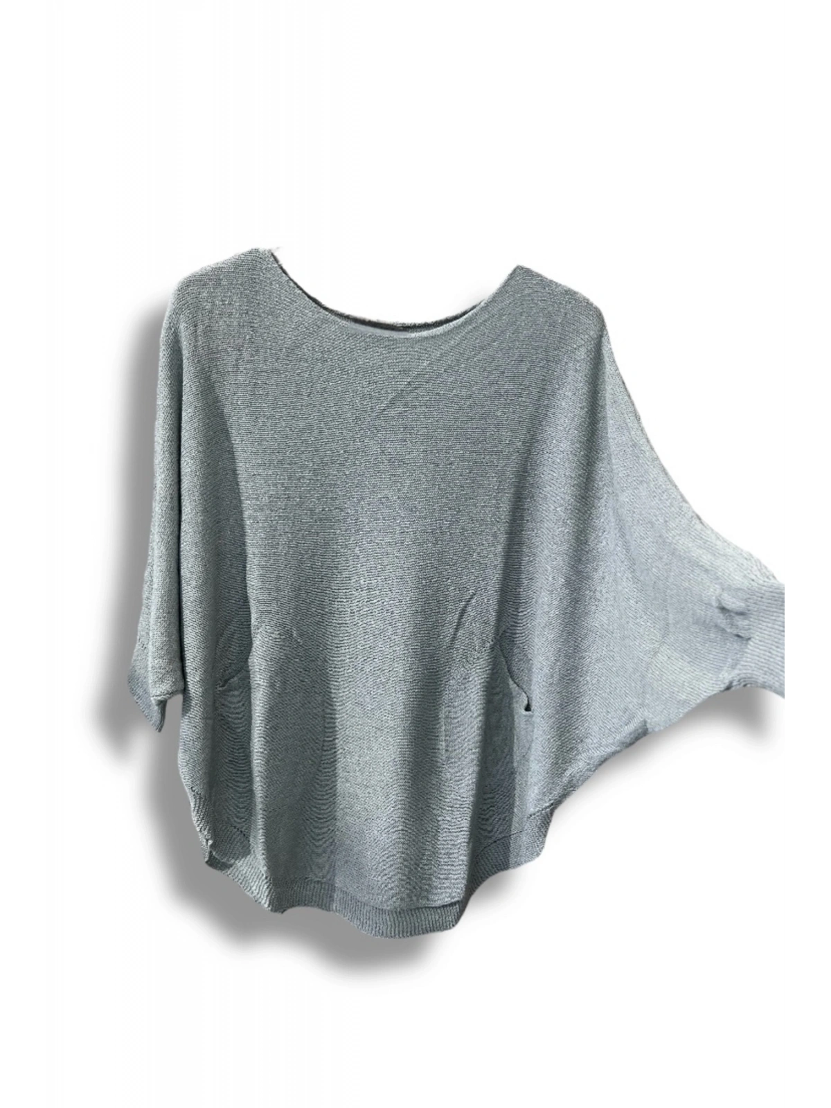 Merserize Triko Oversize Bluz - 38-52 Beden Uyumlu - Salaş Kazak