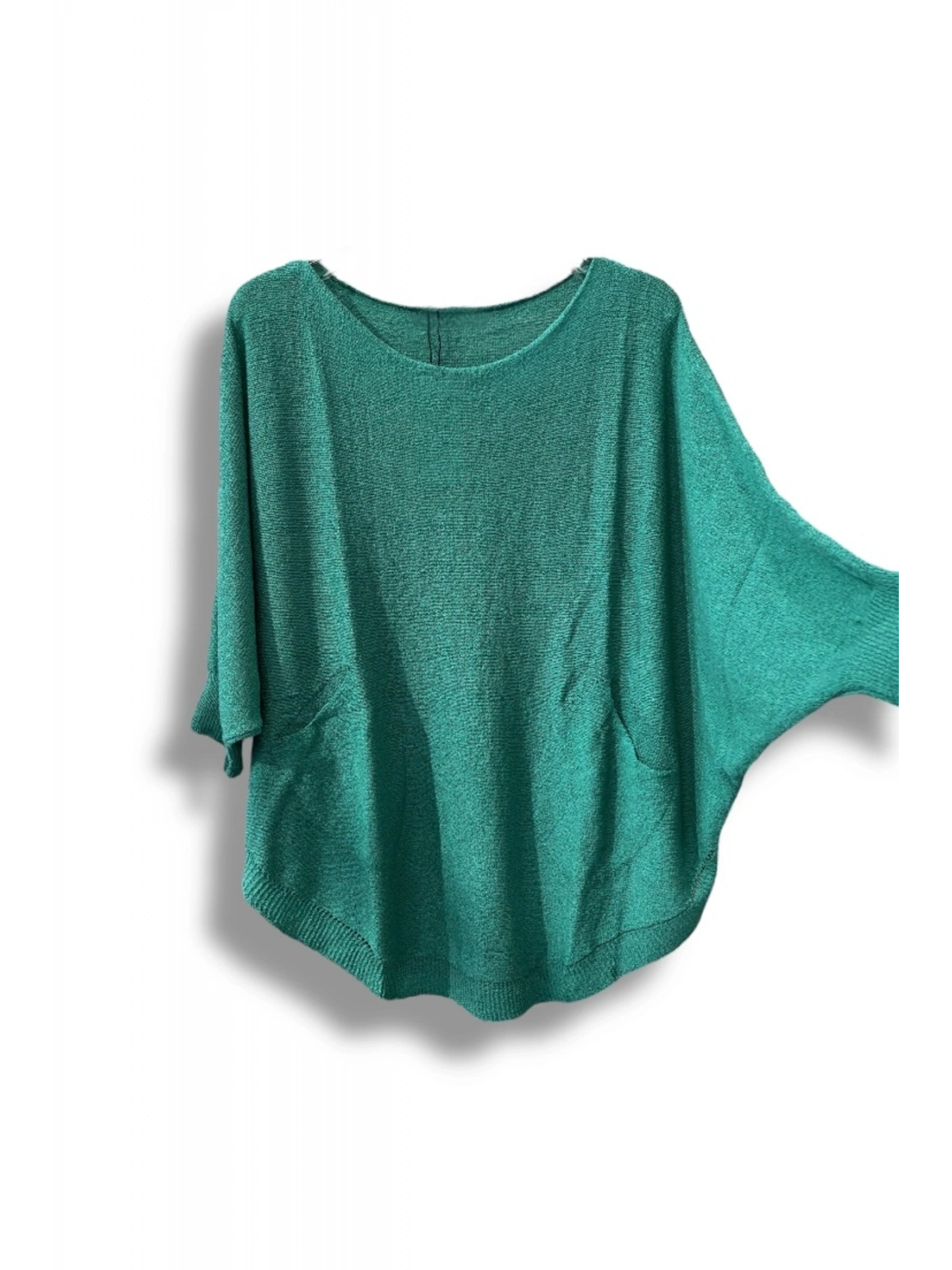 Merserize Triko Oversize Bluz - 38-52 Beden Uyumlu - Salaş Kazak