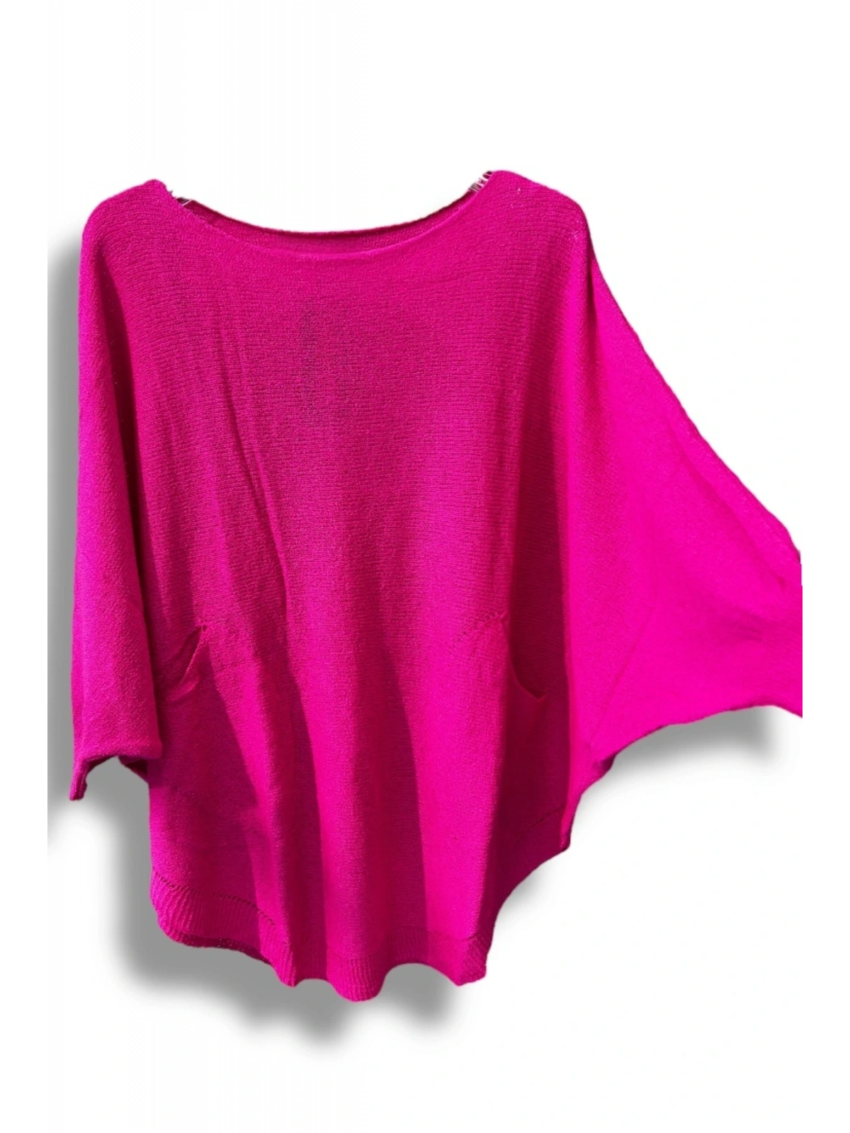 Merserize Triko Oversize Bluz - 38-52 Beden Uyumlu - Salaş Kazak
